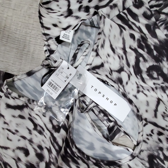 NWT Top Shop Animal Print Jumpsuit sz 4 - Picture 6 of 6